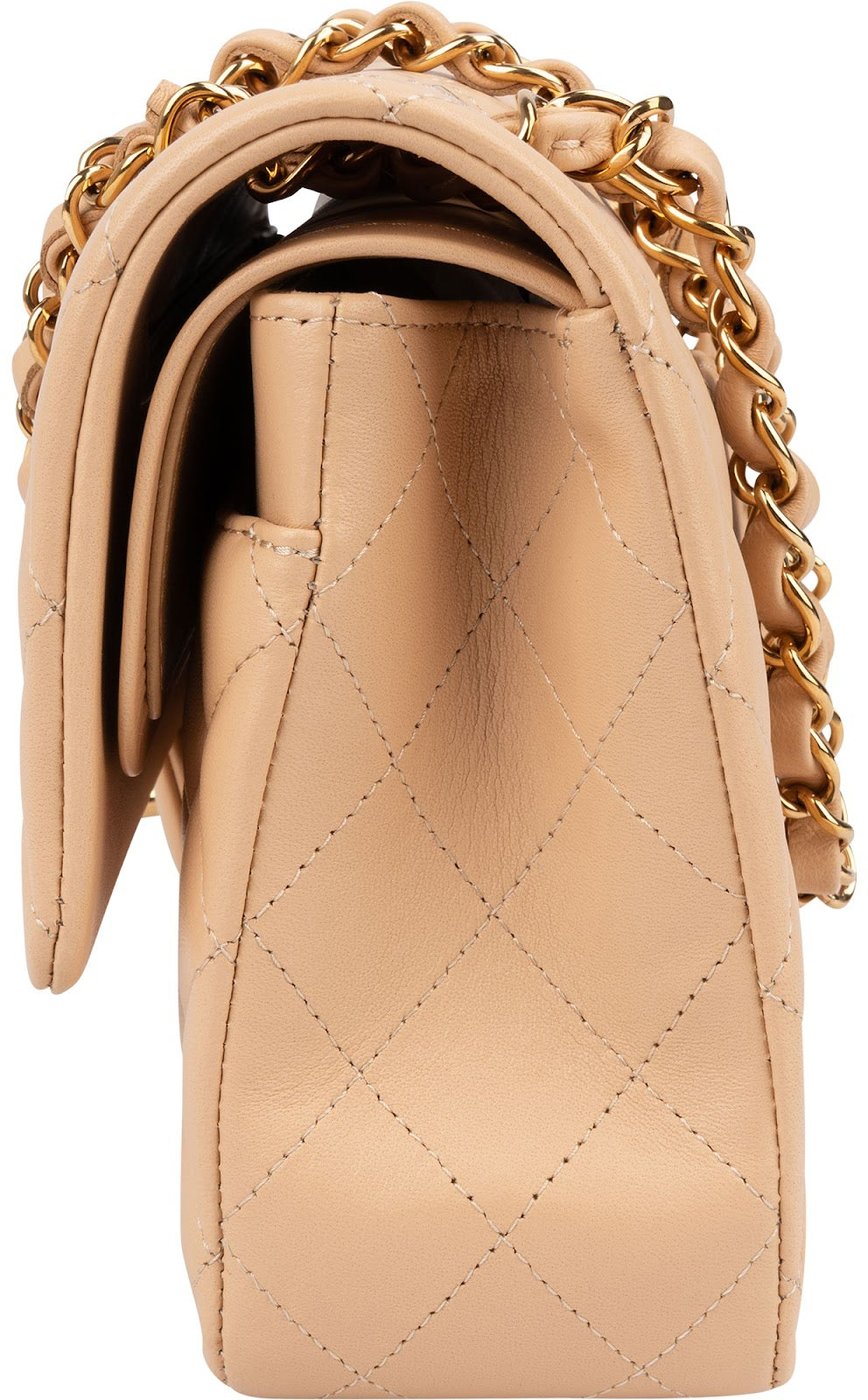Chanel Quilted Lambskin Medium Double Flap Shoulder Bag