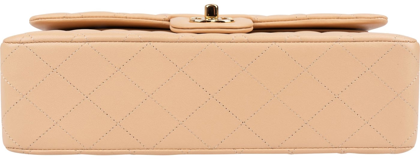Chanel Quilted Lambskin Medium Double Flap Shoulder Bag