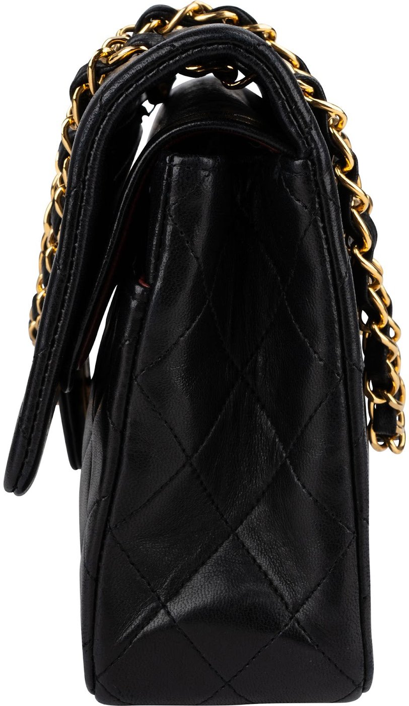 Chanel Quilted Lambskin 24K Gold Medium Double Flap Shoulder Bag