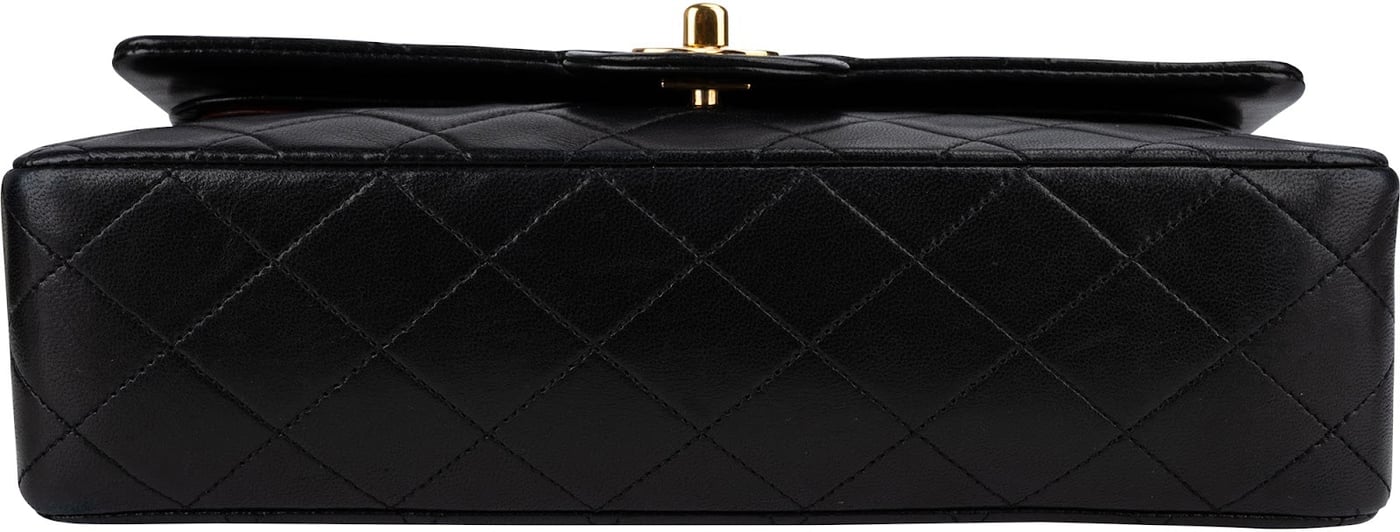 Chanel Quilted Lambskin 24K Gold Medium Double Flap Shoulder Bag