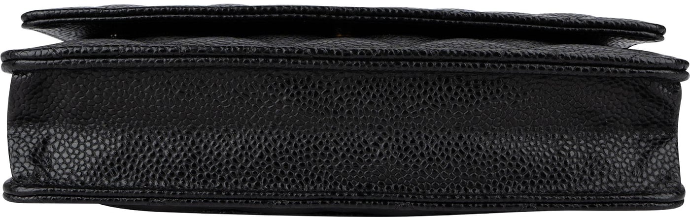 Chanel Quilted Caviar Leather Classic Wallet On Chain Crossbody Bag