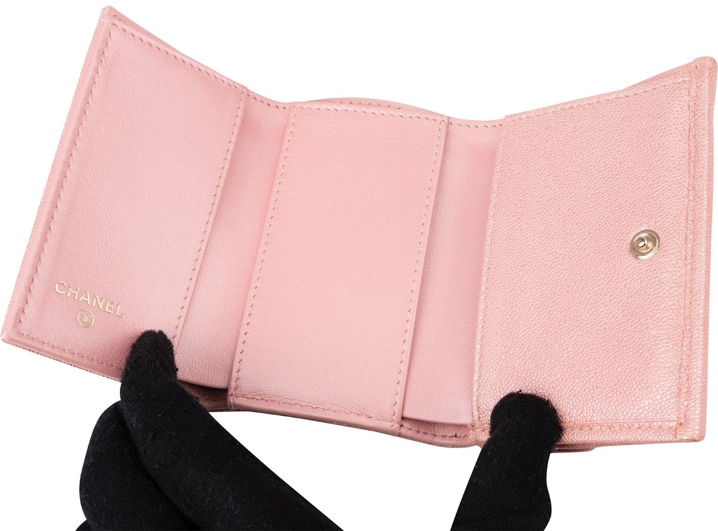 Chanel Quilted Caviar Leather Classic Small Flap Wallet
