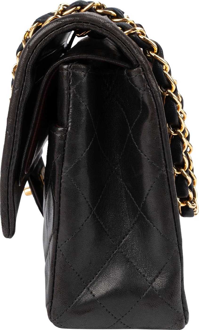 Chanel Quilted Lambskin 24K Gold Medium Double Flap Shoulder Bag