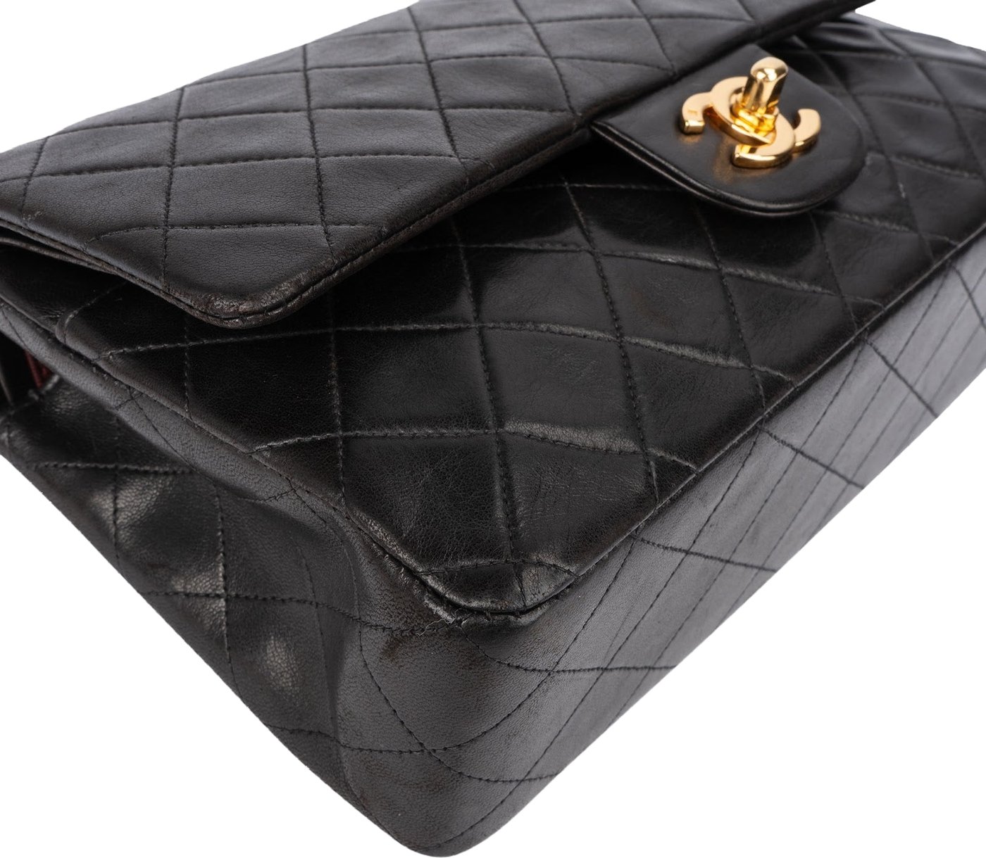 Chanel Quilted Lambskin 24K Gold Medium Double Flap Shoulder Bag