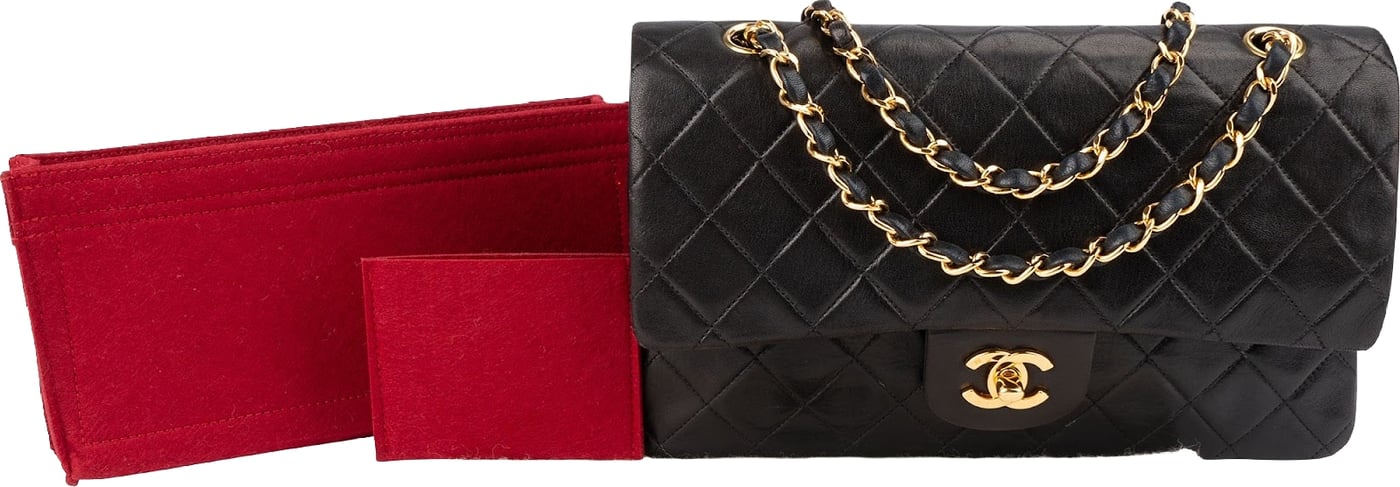 Chanel Quilted Lambskin 24K Gold Medium Double Flap Shoulder Bag