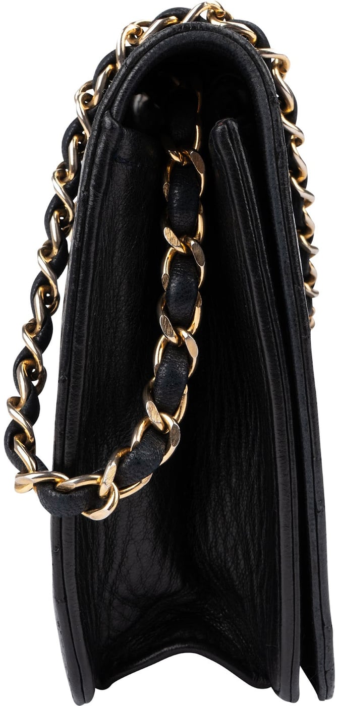Chanel Quilted Lambskin CC Single Flap Shoulder Bag