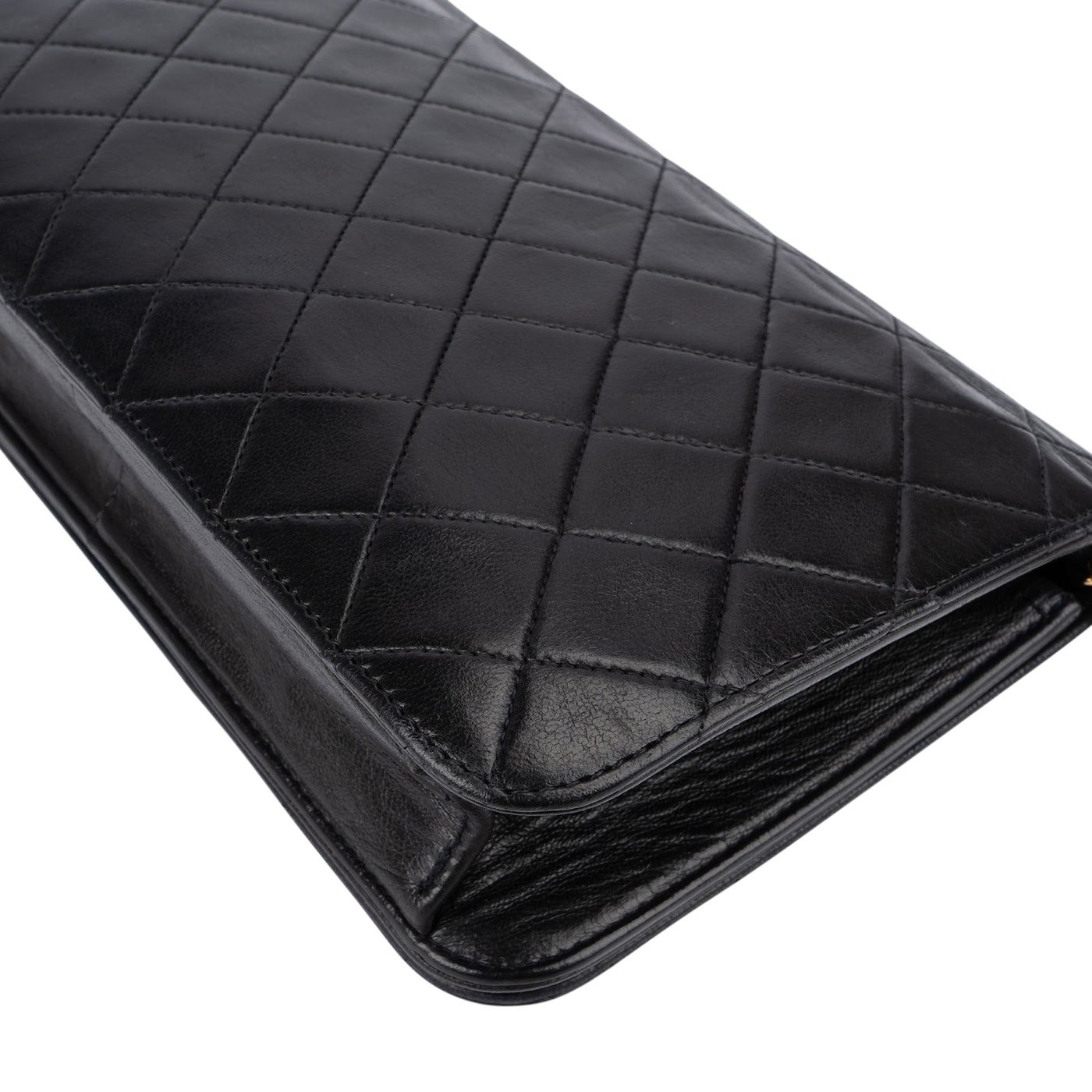Chanel Quilted Lambskin CC Single Flap Shoulder Bag