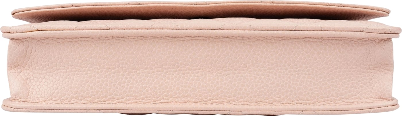 Chanel Quilted Caviar Leather Palladium Wallet On Chain Crossbody Bag