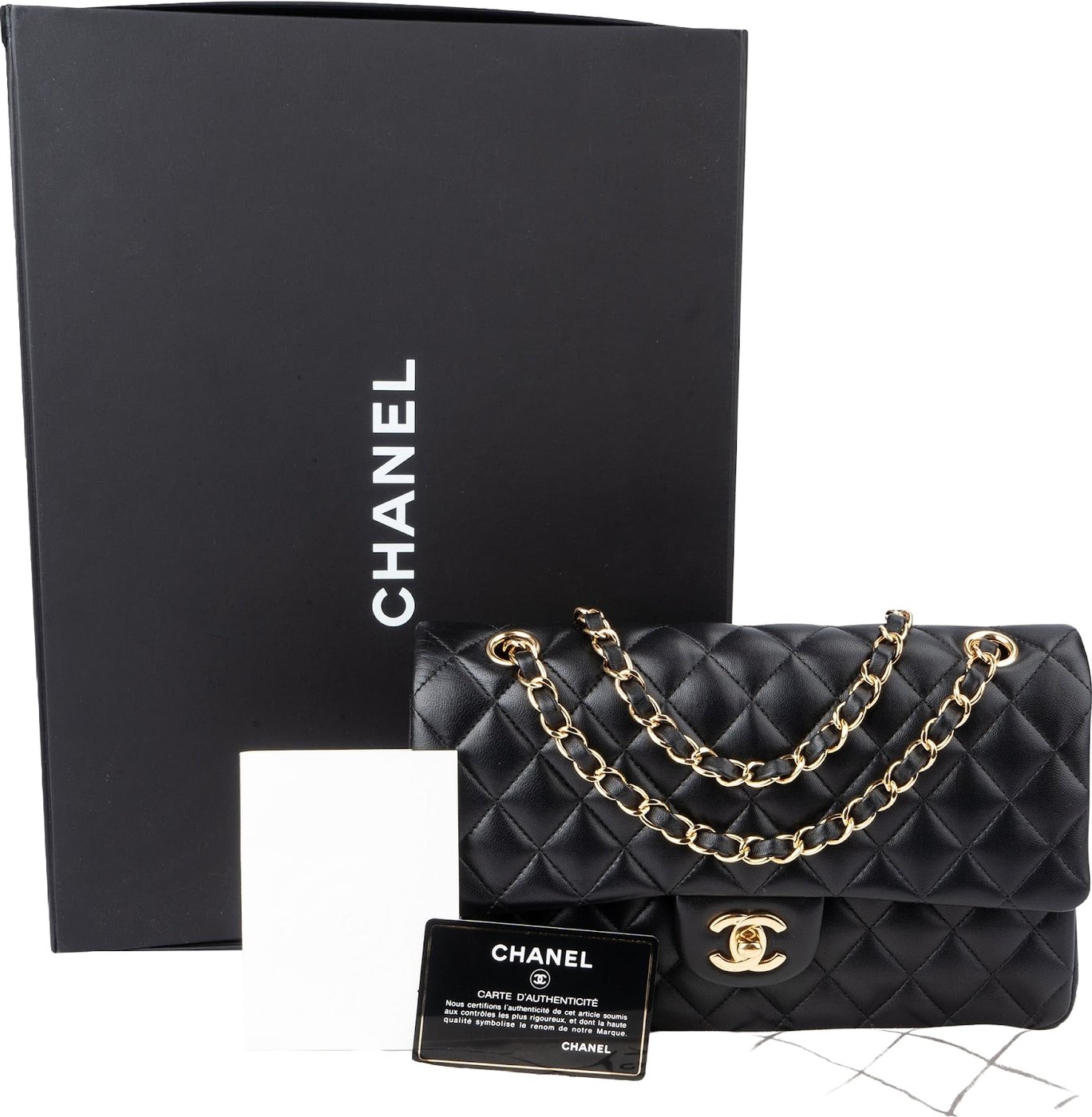 Chanel Quilted Lambskin Medium Double Flap Shoulder Bag