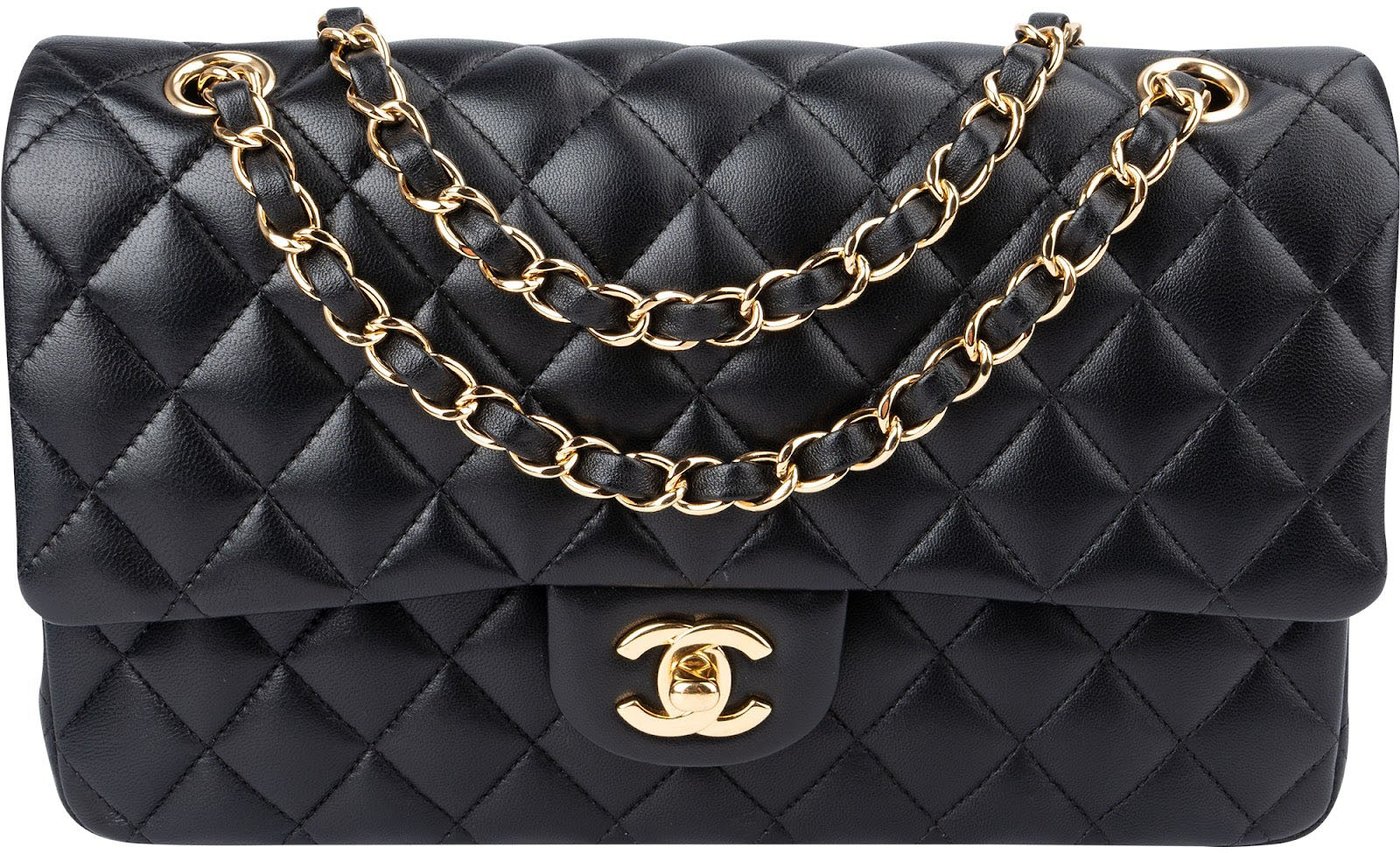 Chanel Quilted Lambskin Medium Double Flap Shoulder Bag