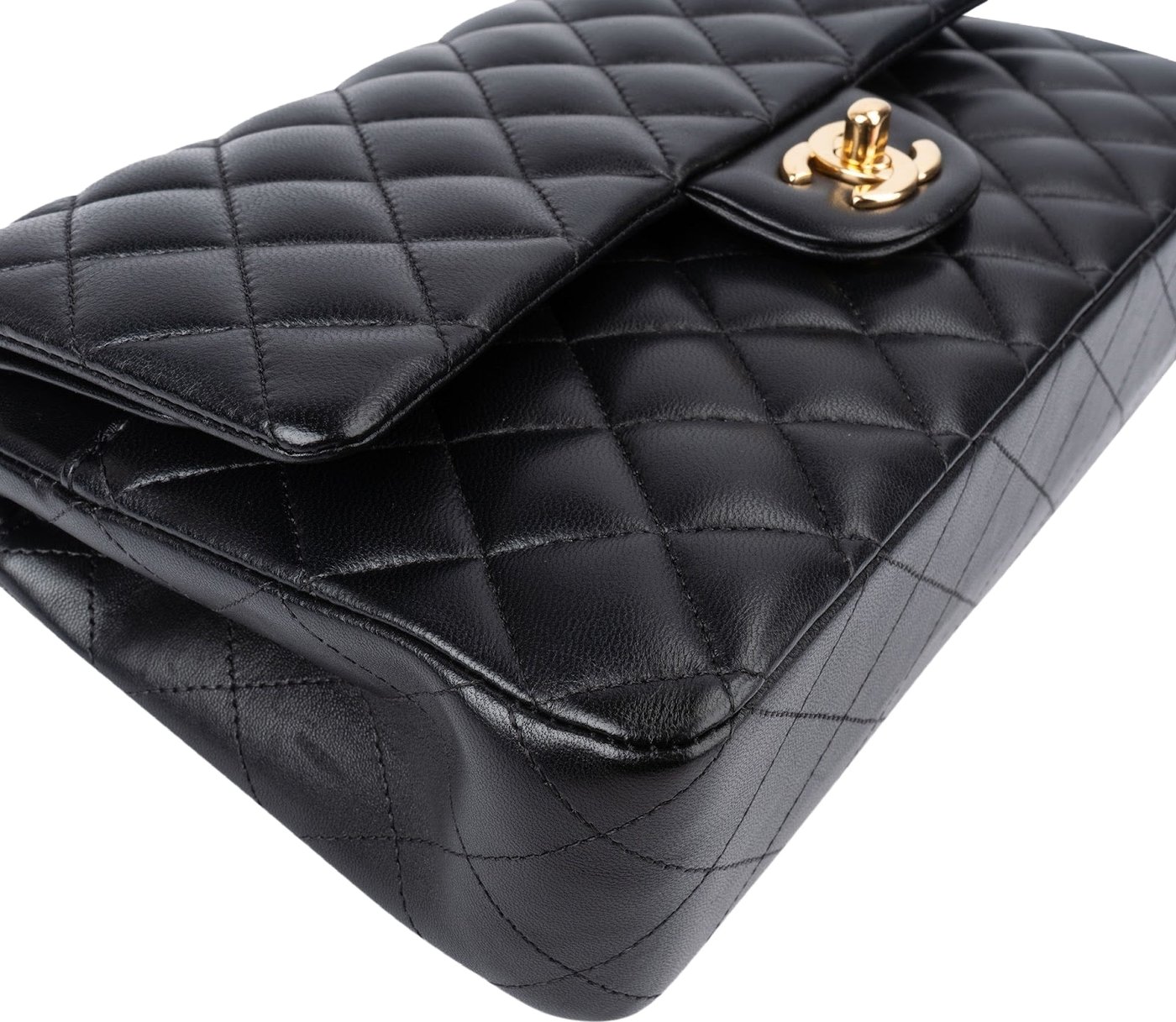 Chanel Quilted Lambskin Medium Double Flap Shoulder Bag