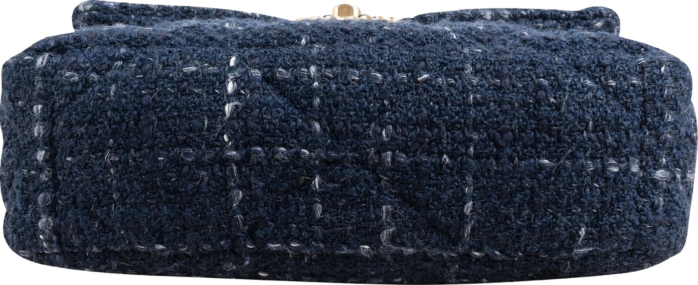 Chanel 19 Quilted Tweed Medium Single Flap Crossbody Bag