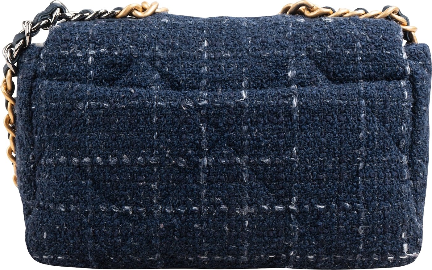 Chanel 19 Quilted Tweed Medium Single Flap Crossbody Bag