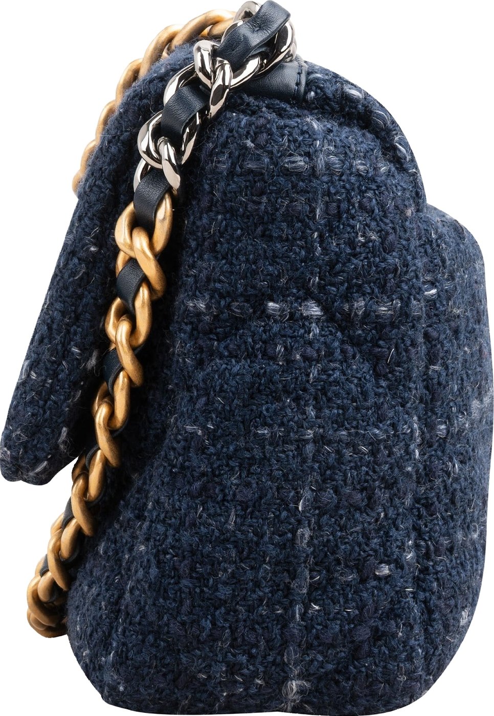 Chanel 19 Quilted Tweed Medium Single Flap Crossbody Bag