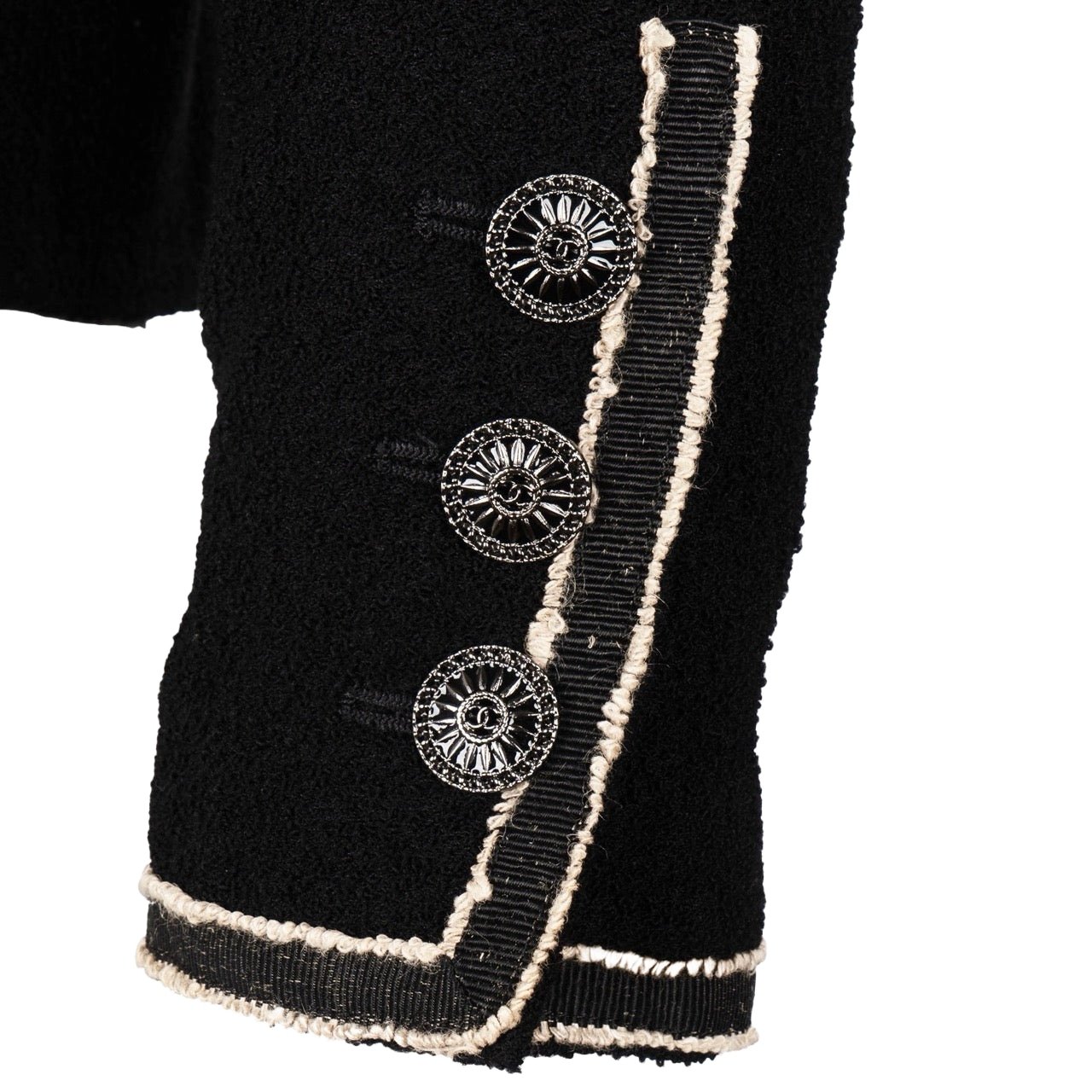 Chanel Black Wool Classic Button Jacket (FR34 / DE32)