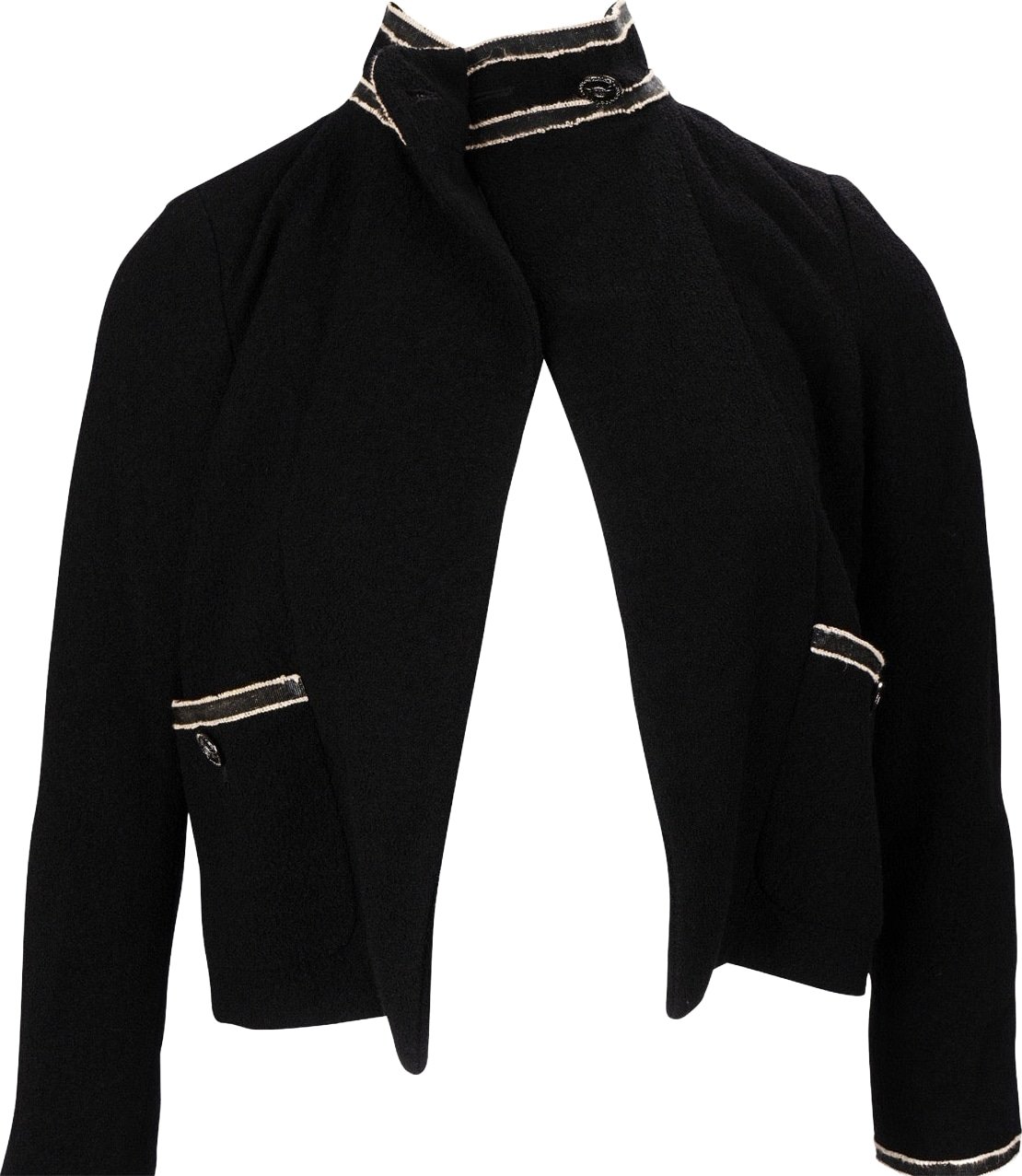 Chanel Black Wool Classic Button Jacket (FR34 / DE32)