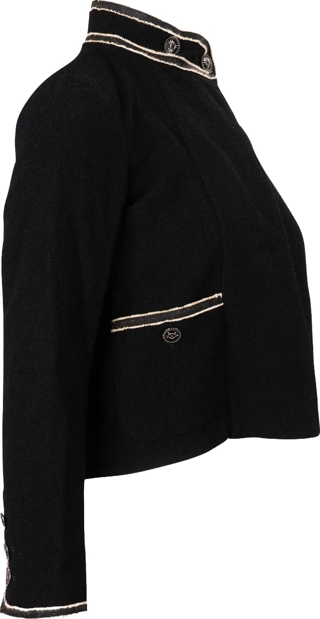 Chanel Black Wool Classic Button Jacket (FR34 / DE32)