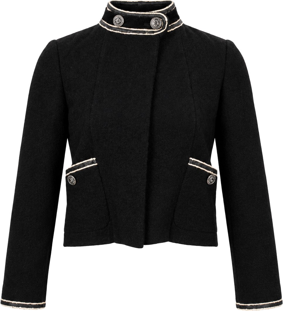 Chanel Black Wool Classic Button Jacket (FR34 / DE32)