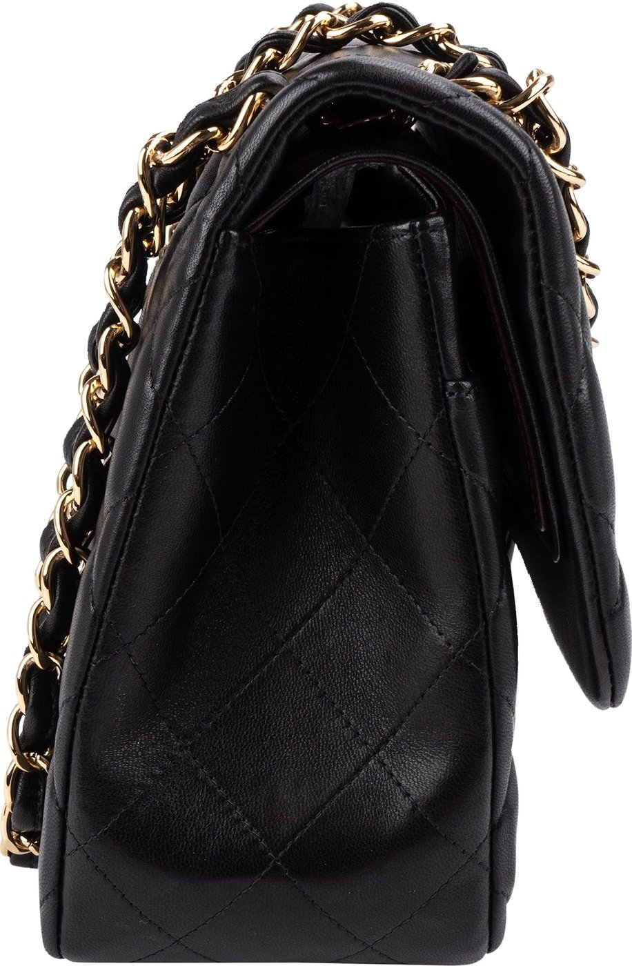 Chanel Quilted Lambskin Gold Jumbo Double Flap Crossbody Bag