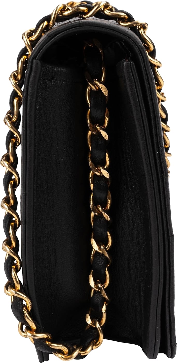 Chanel Quilted Lambskin 24K Gold Single Flap Crossbody Bag