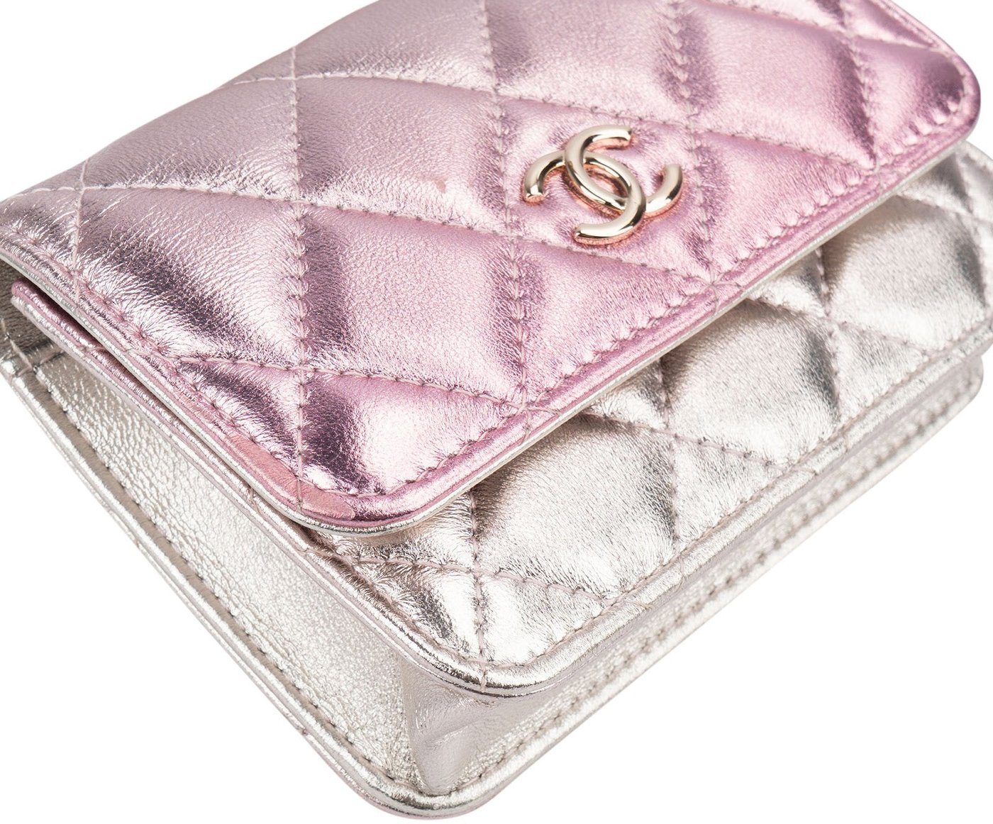 Chanel Quilted Metallic Lambskin Waist Crossbody Bag