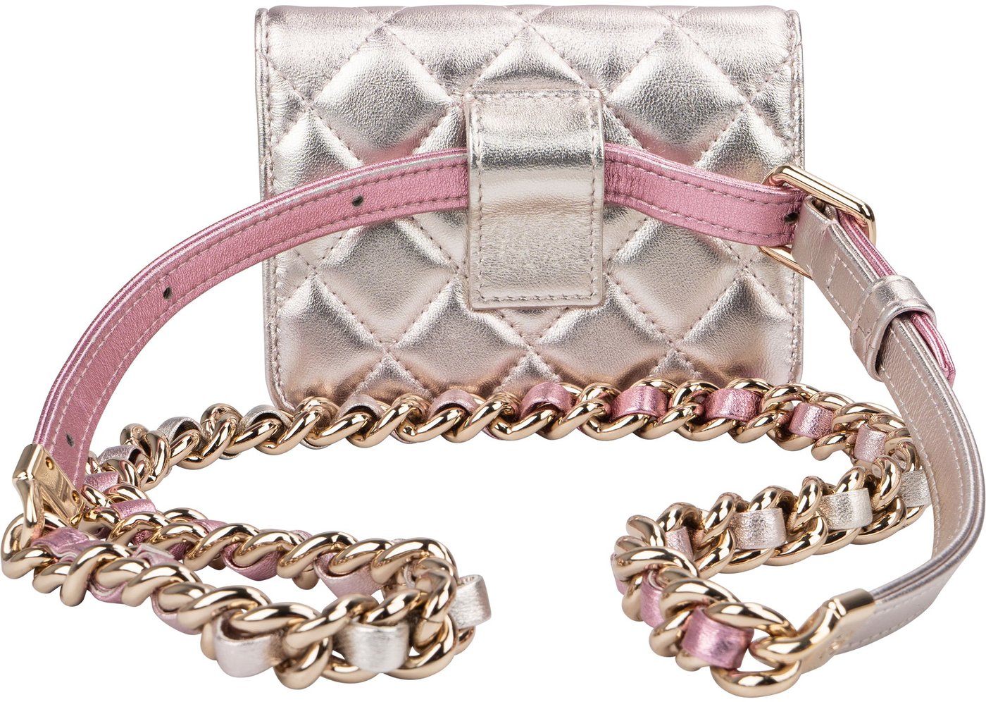 Chanel Quilted Metallic Lambskin Waist Crossbody Bag