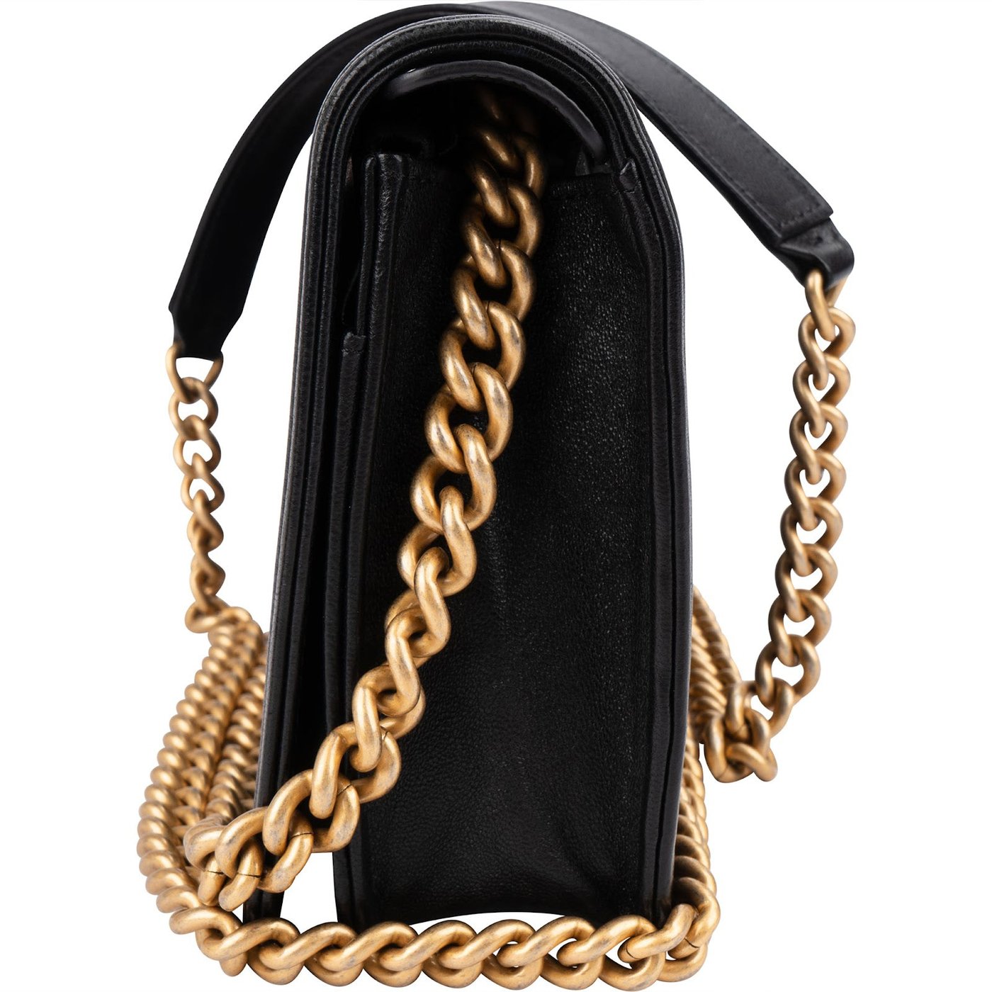Chanel Quilted Lambskin Small Boy Wallet On Chain Crossbody Bag