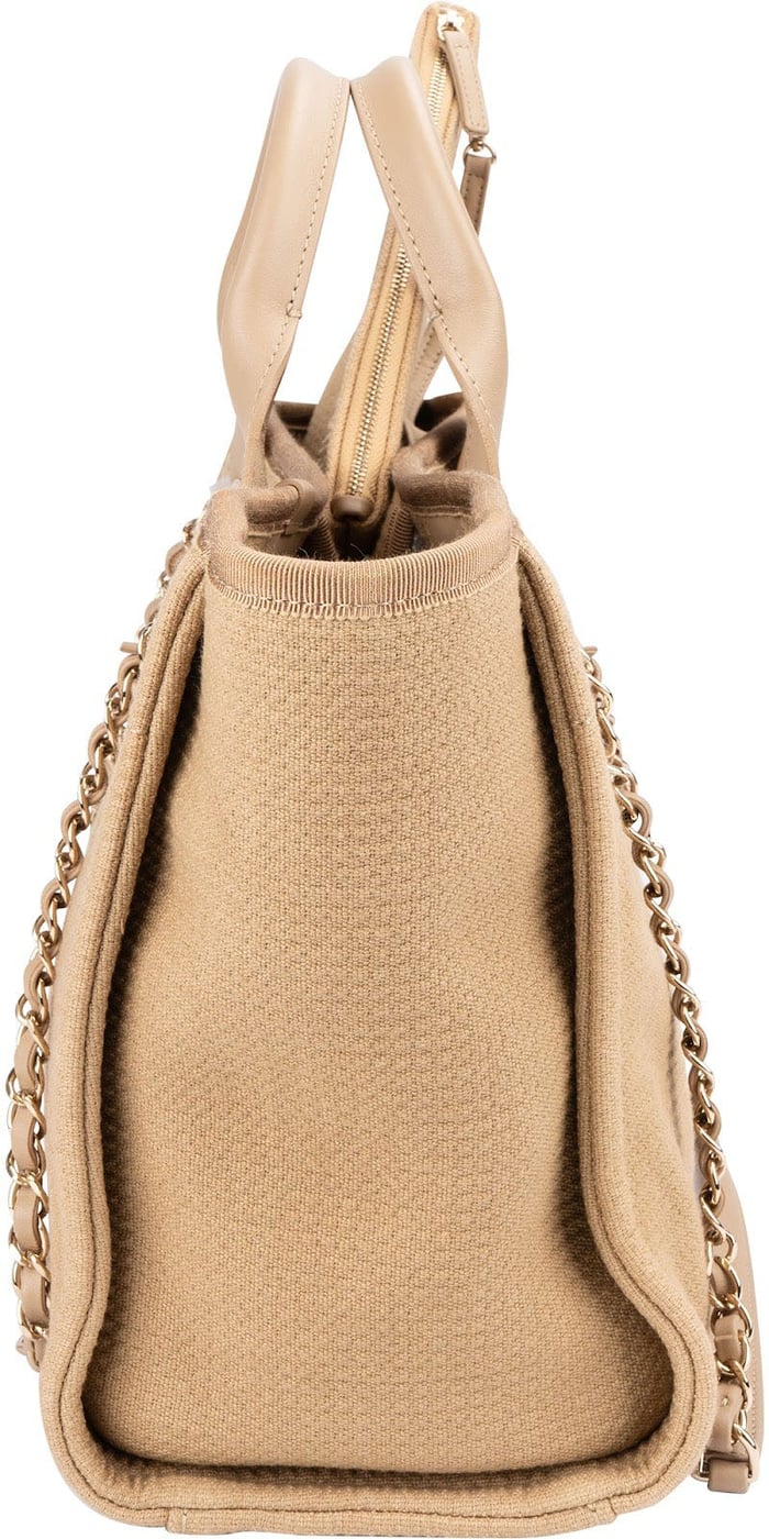 Chanel Canvas Small Deauville Tote Handbag