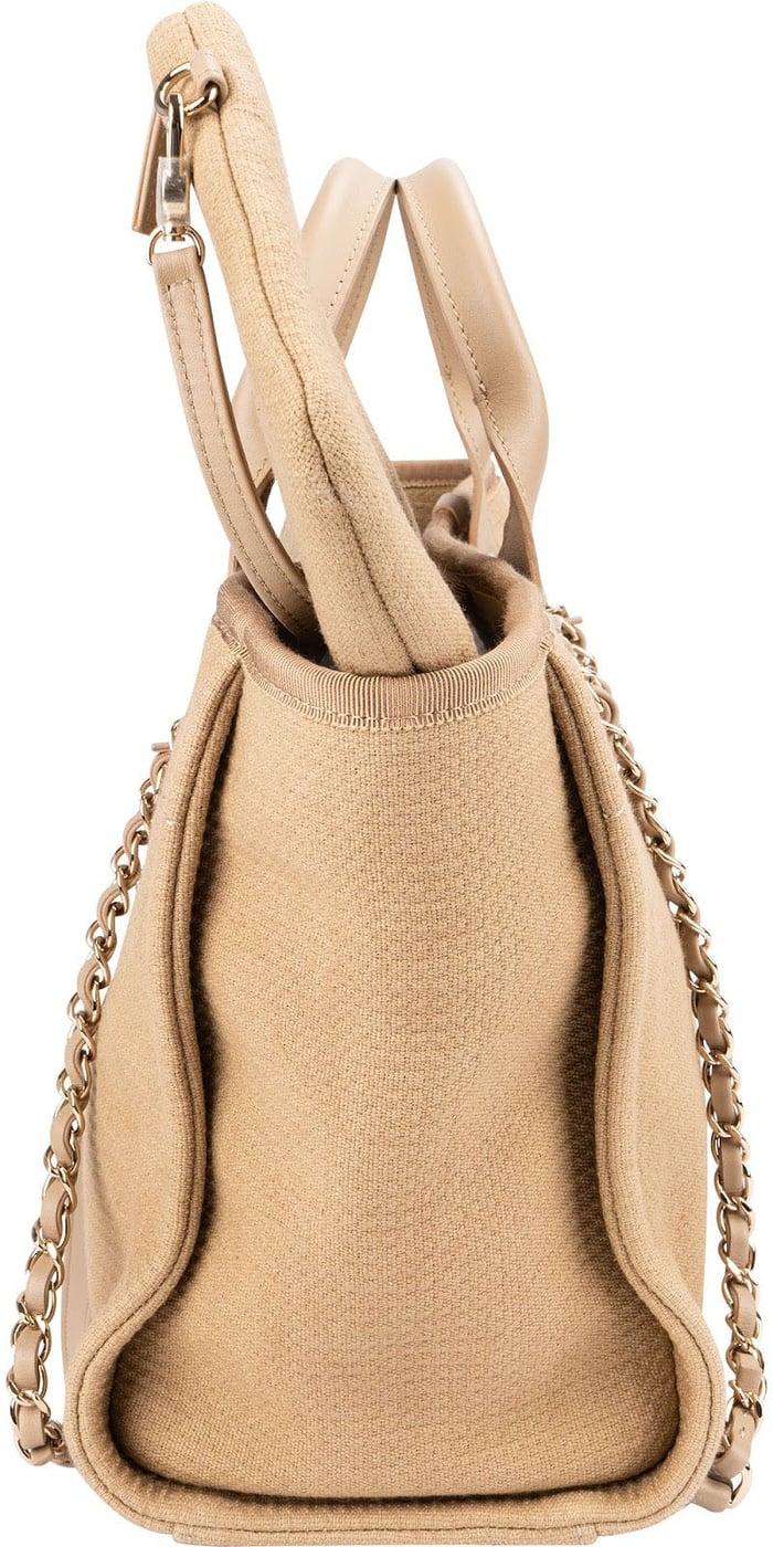 Chanel Canvas Small Deauville Tote Handbag