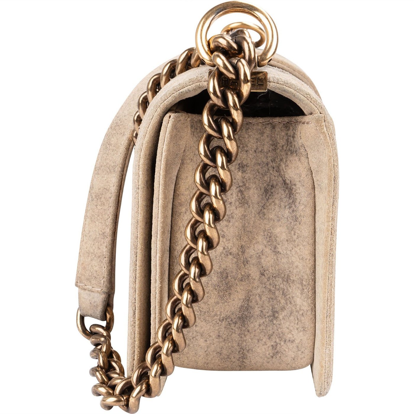 Chanel Quilted Iridescent Medium Boy Single Flap Crossbody Bag