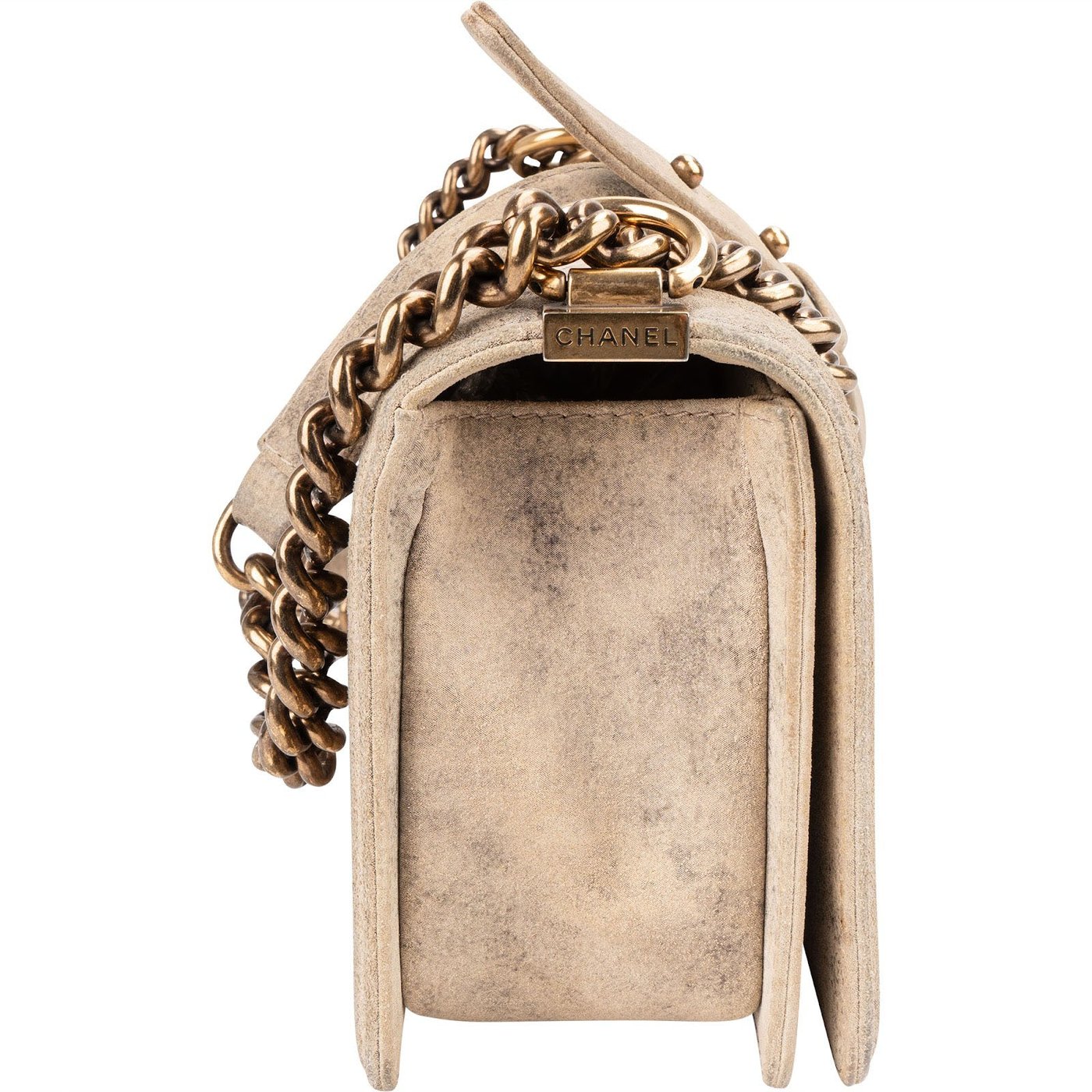 Chanel Quilted Iridescent Medium Boy Single Flap Crossbody Bag