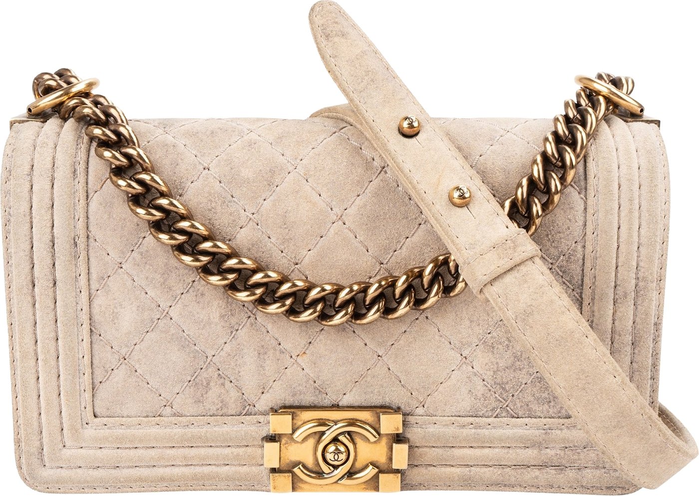 Chanel Quilted Iridescent Medium Boy Single Flap Crossbody Bag
