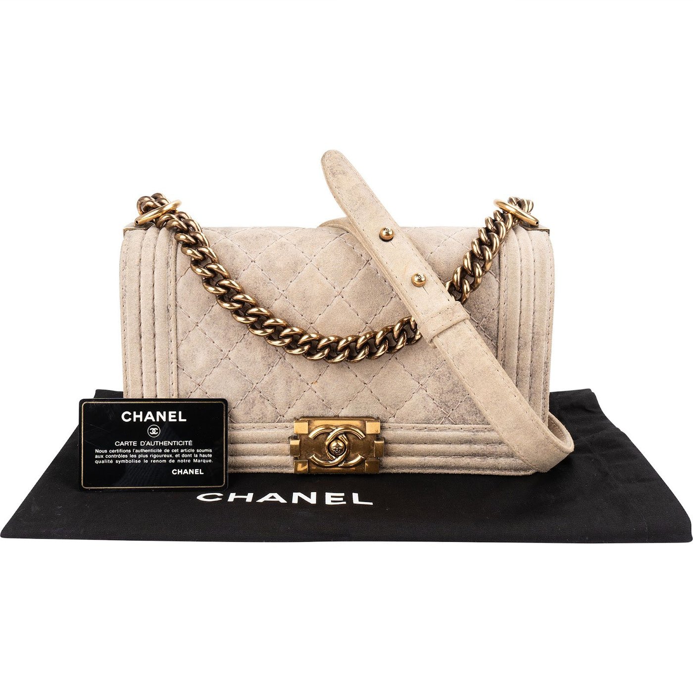 Chanel Quilted Iridescent Medium Boy Single Flap Crossbody Bag