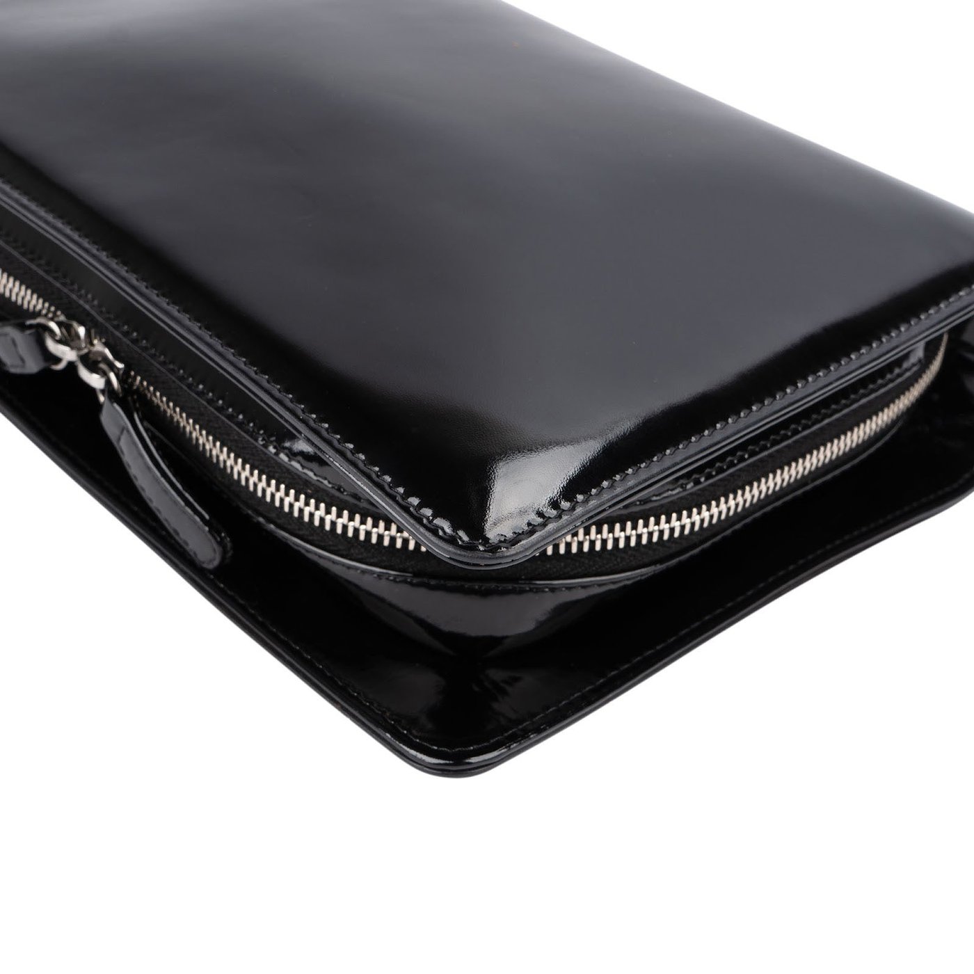 Chanel Patent Leather Timeless CC Flap Handbag