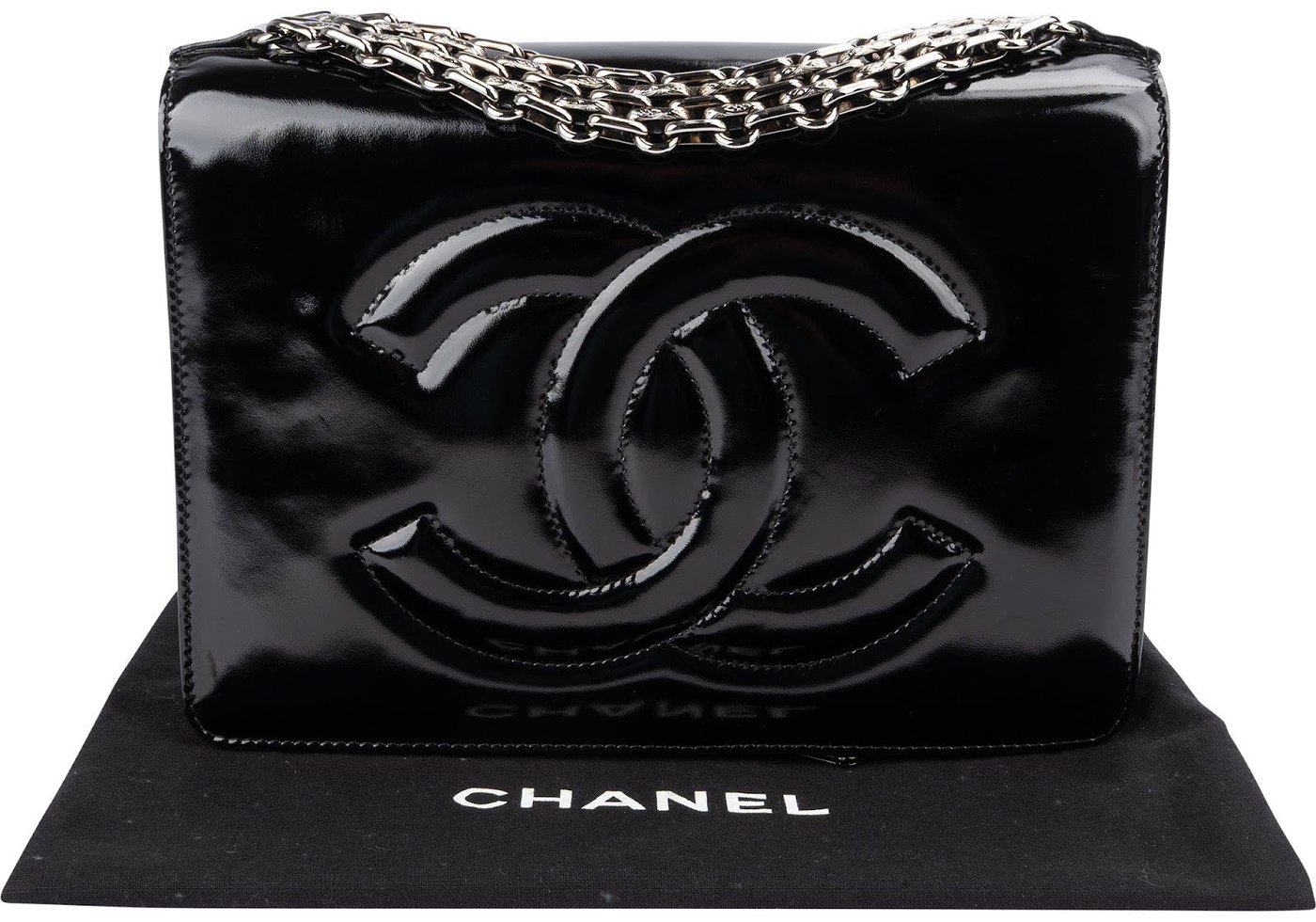 Chanel Patent Leather Timeless CC Flap Handbag