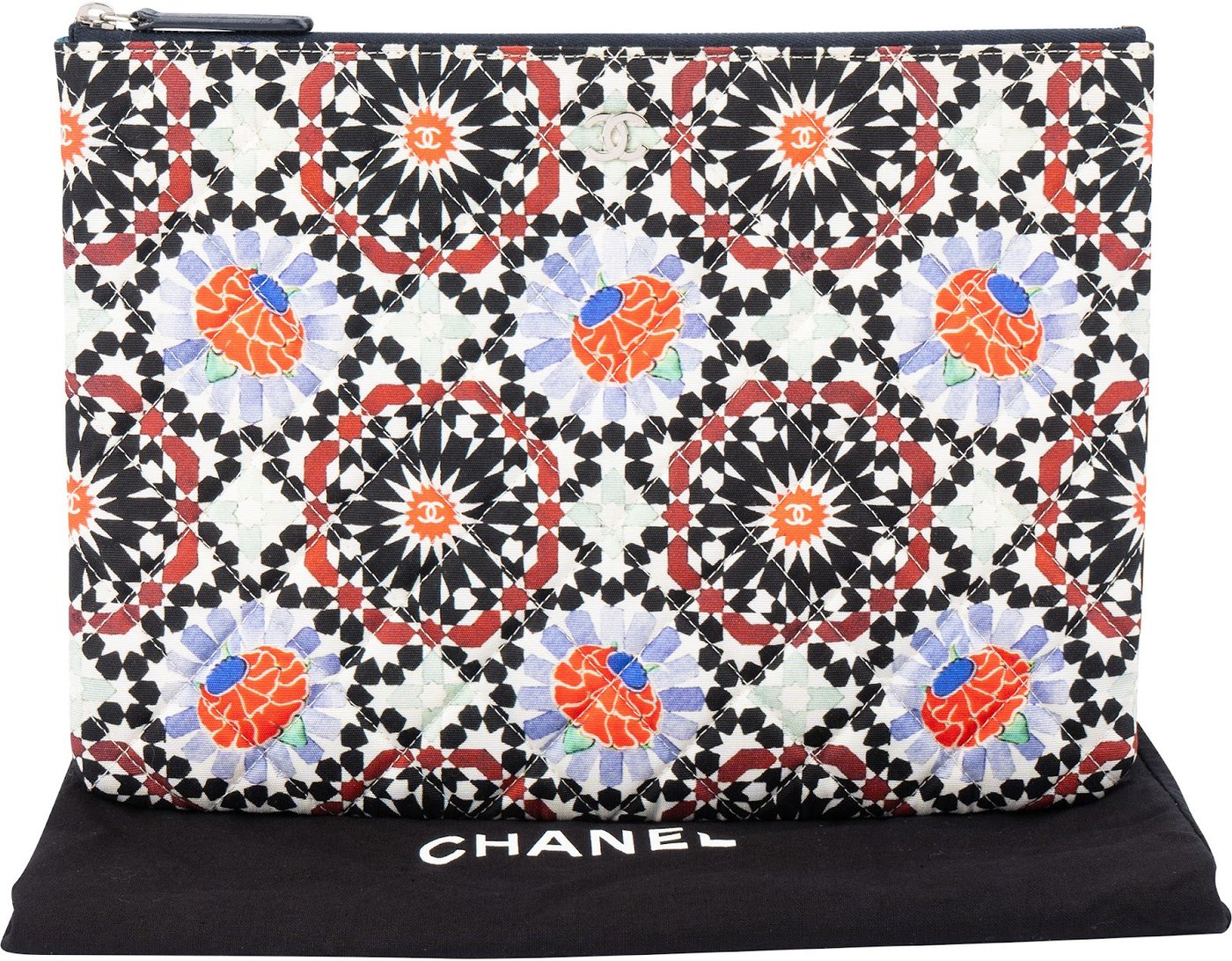 Chanel Quilted Cotton Mosaic Print VIP Clutch Bag