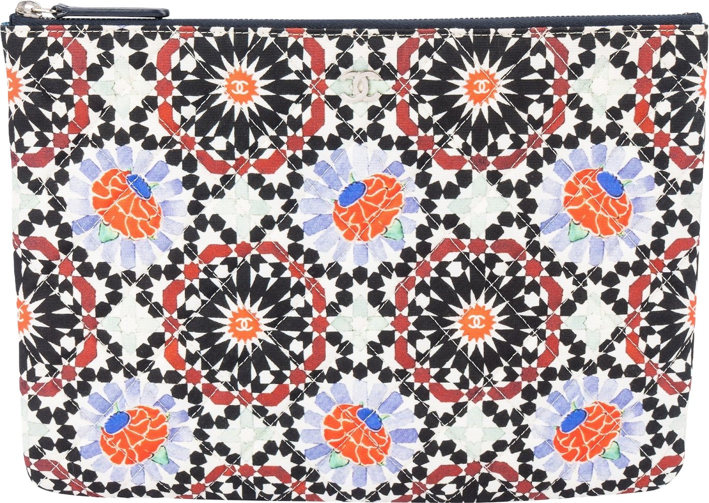 Chanel Quilted Cotton Mosaic Print VIP Clutch Bag