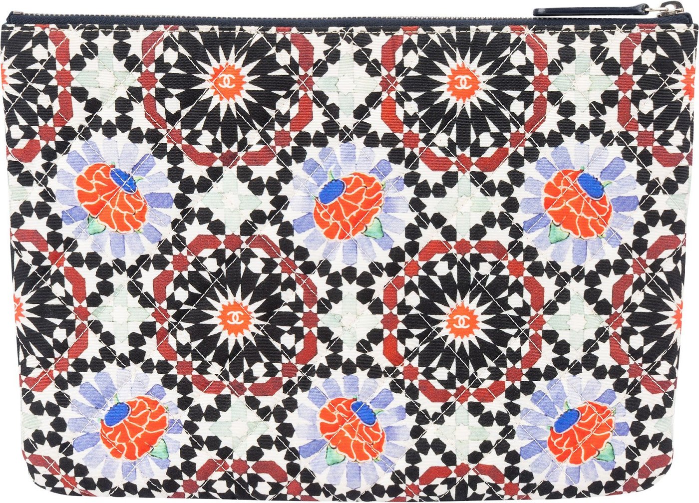 Chanel Quilted Cotton Mosaic Print VIP Clutch Bag
