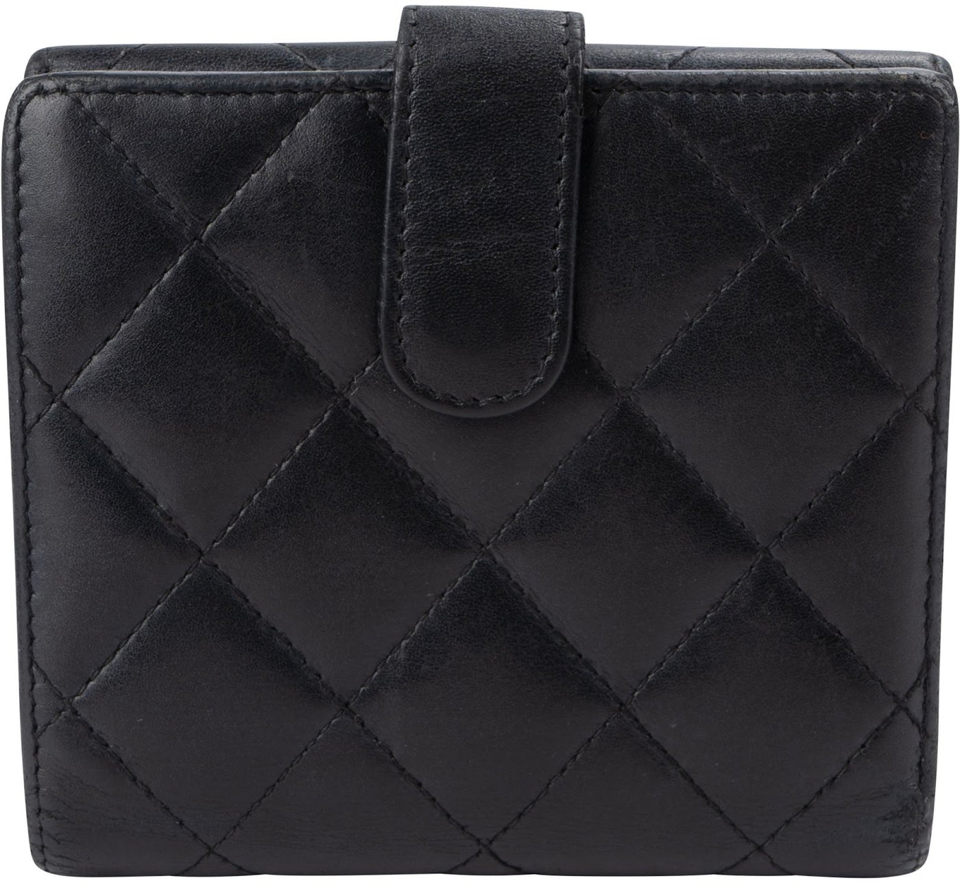 Chanel Quilted Lambskin Cambon Small Bifold Wallet