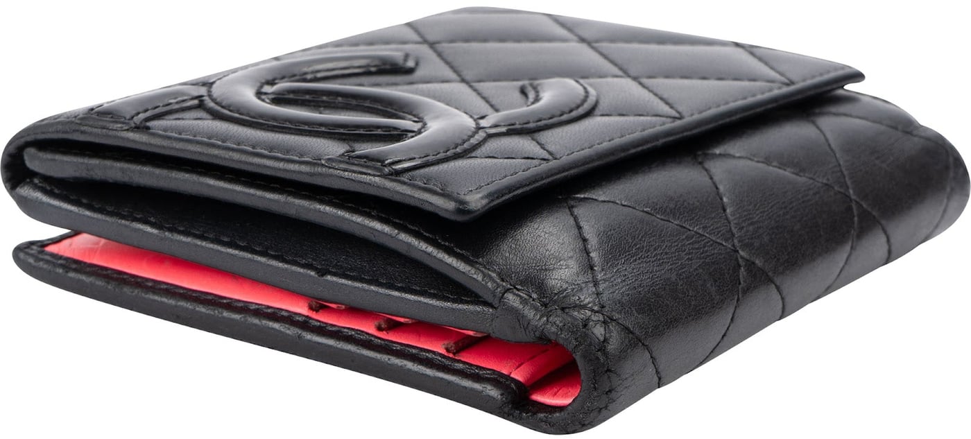 Chanel Quilted Lambskin Cambon Small Bifold Wallet