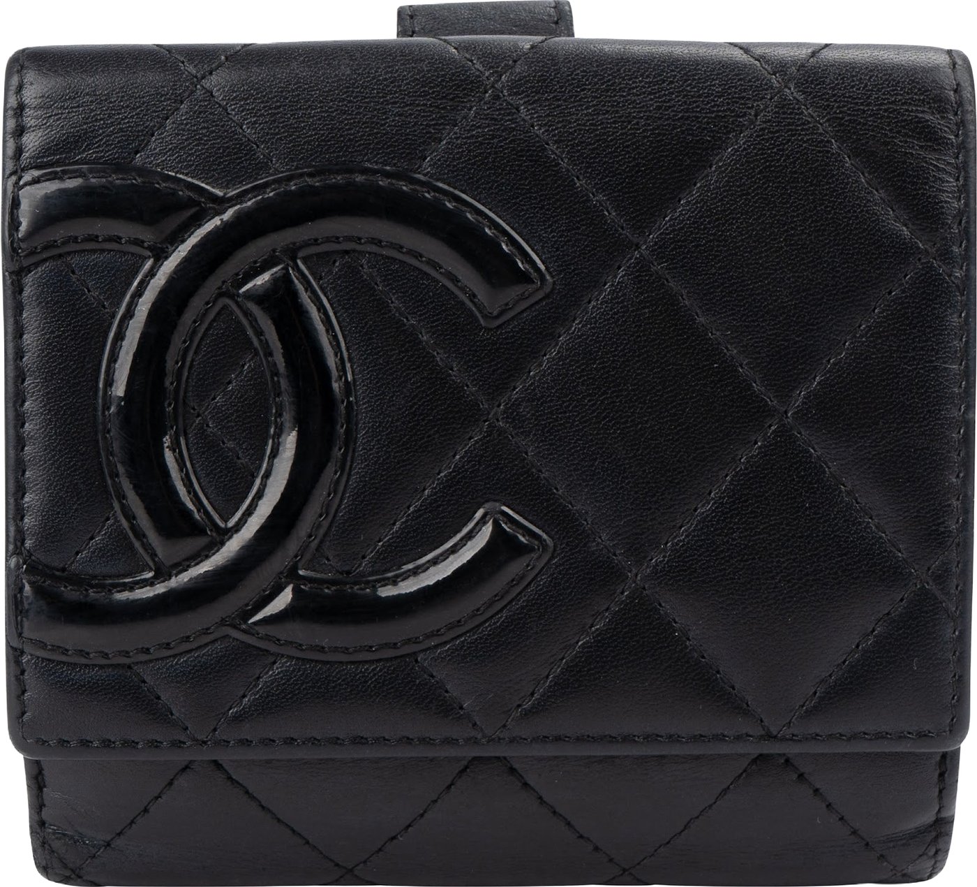 Chanel Quilted Lambskin Cambon Small Bifold Wallet