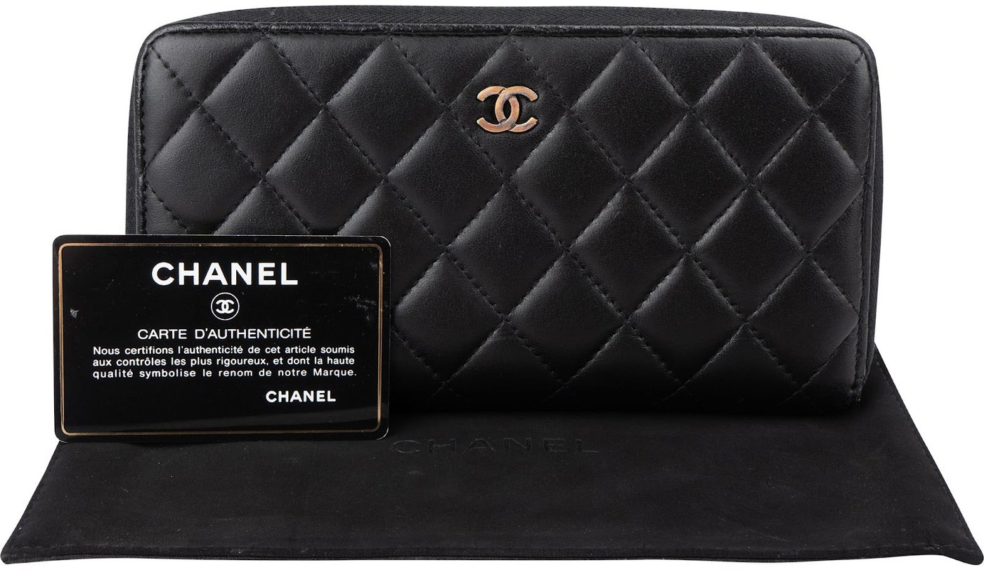 Chanel Quilted Lambskin CC Long Zipped Wallet