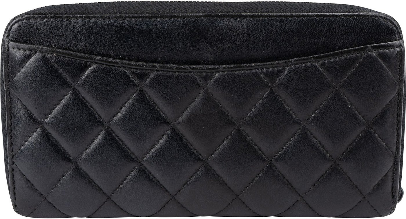 Chanel Quilted Lambskin CC Long Zipped Wallet