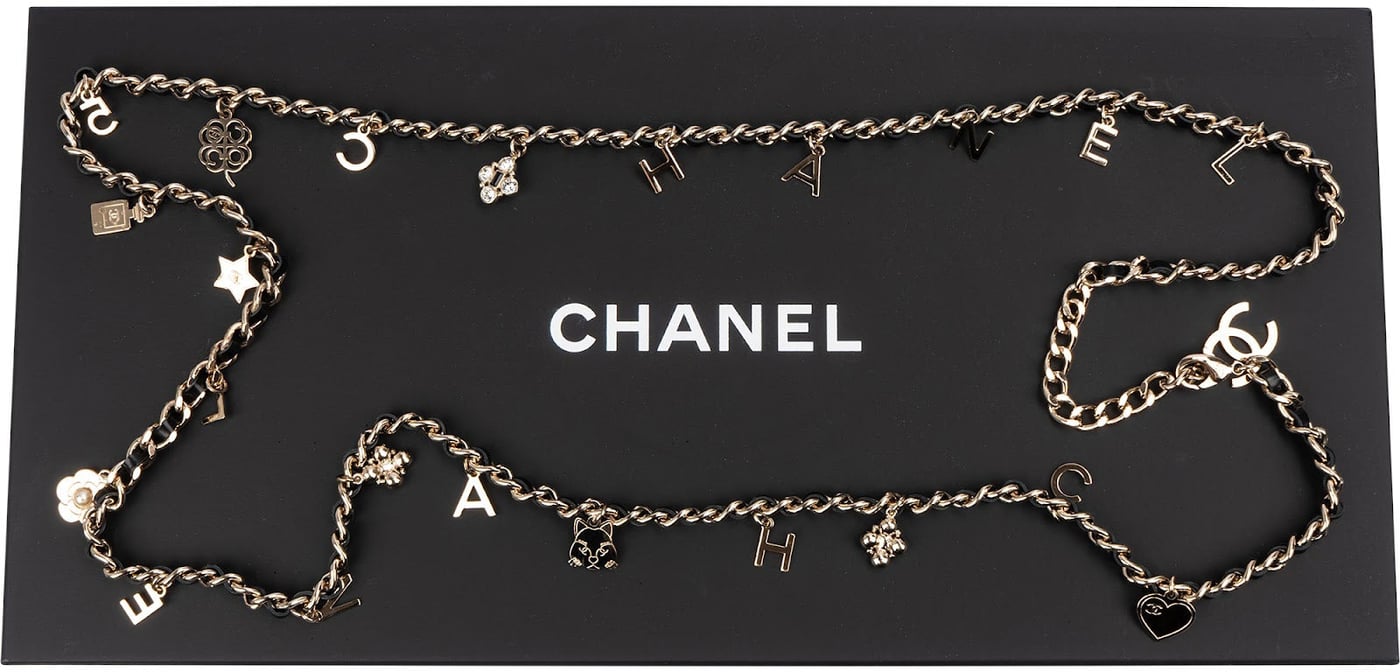 Chanel Multicolor Leather Woven Chain Charm Necklace