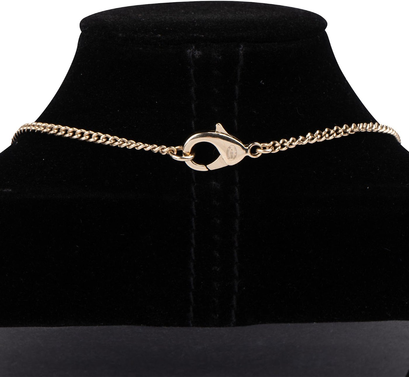 Chanel Crystal CC Dog Tag Necklace
