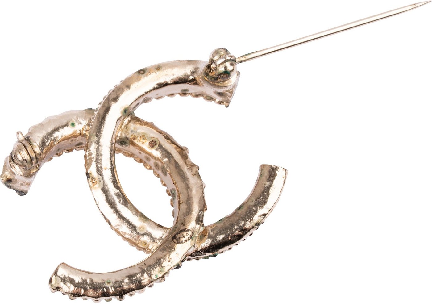 Chanel Enameled CC Brooch