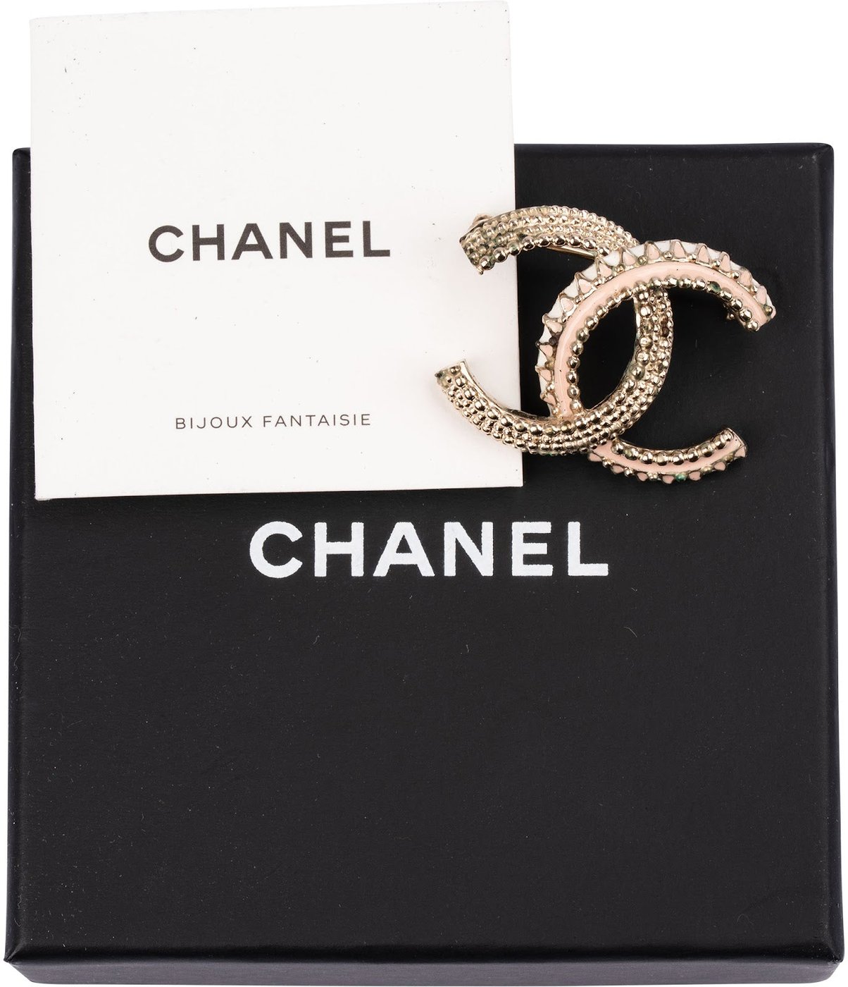 Chanel Enameled CC Brooch