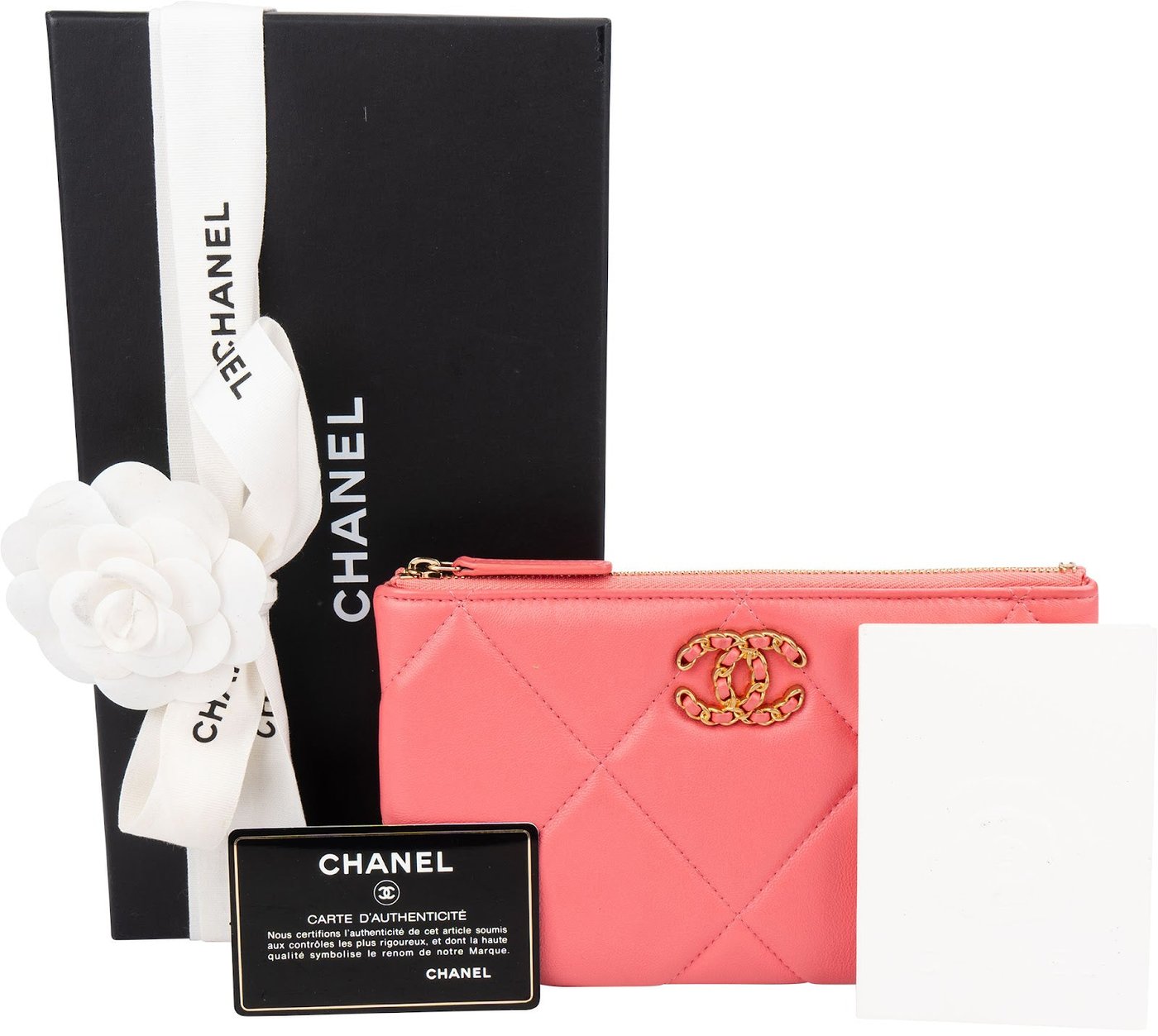 Chanel 19 Quilted Lambskin CC Pouch