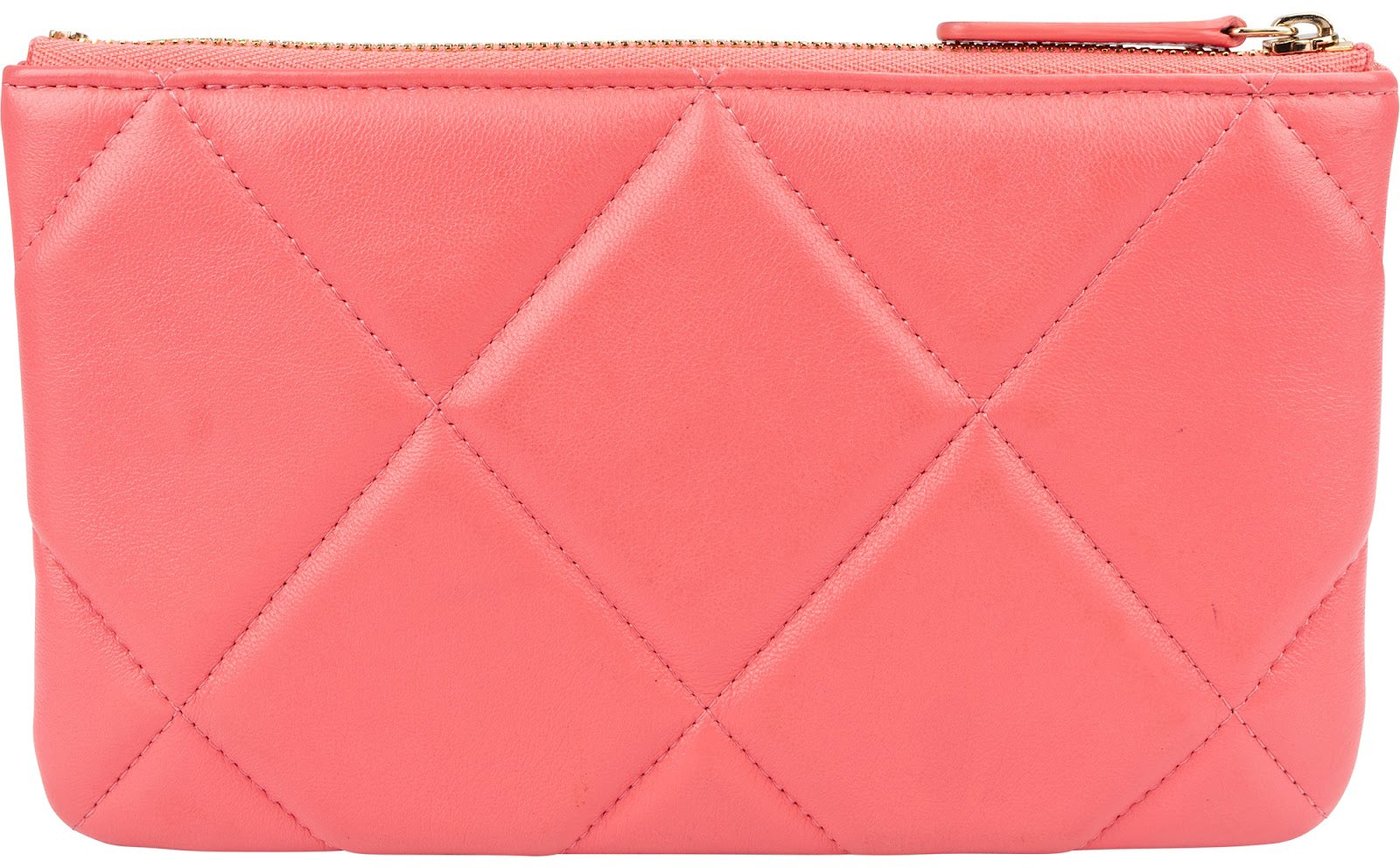 Chanel 19 Quilted Lambskin CC Pouch