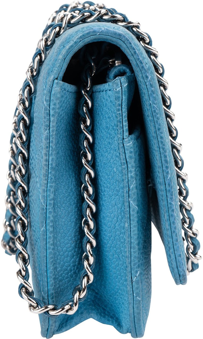 Chanel Quilted Caviar Leather Wallet On Chain Crossbody Bag